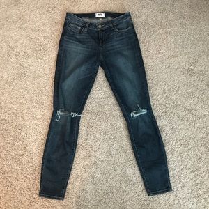 PAIGE Medium Wash Verdugo Ankle Jeans